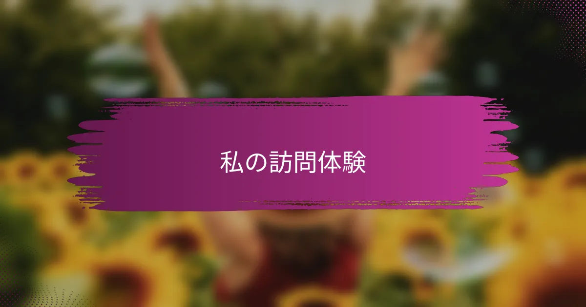 私の訪問体験